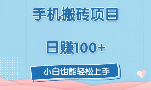 手机搬砖项目，日赚100+，小白也能轻松上手-颜夕资源网-第17张图片